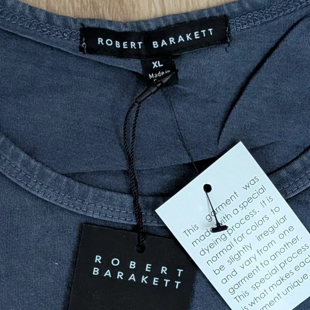 NWT Robert Barakett Kentville Cotton T-Shirt Marine Blue XL & XXL Luxury Tee - Picture 4 of 11